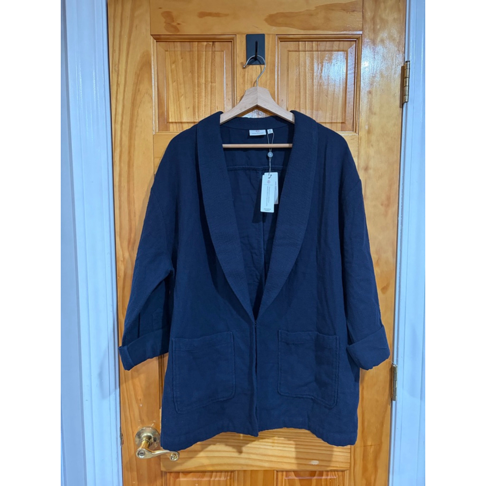 AG Adriano Goldschmied Maura Japanese Cotton Knit Jacket Open Front NWT M/L